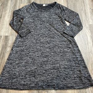 Gap Women’s Charcoal Grey mottled 3/4 Length Sleeve Casual Dress, size small